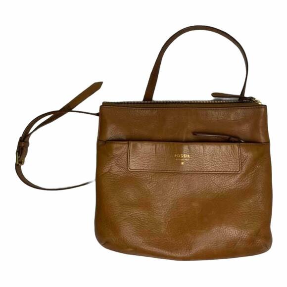 Fossil Brown‎ Leather Crossbody Bag - Picture 1 of 6